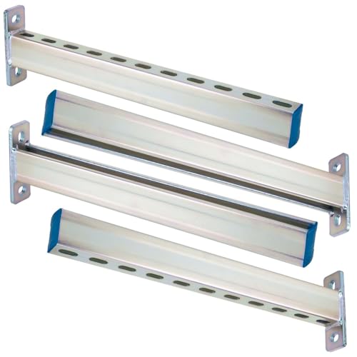 PHLKJL 4 Pack Steel Shelf Bracket,DIY Bracket,Display Bracket,Tool Shelf Support,DIY Projects,Metal Strut Channel, Slotted,Pipe Suppor,Galvanized Coating,22 in Length. - Image 3