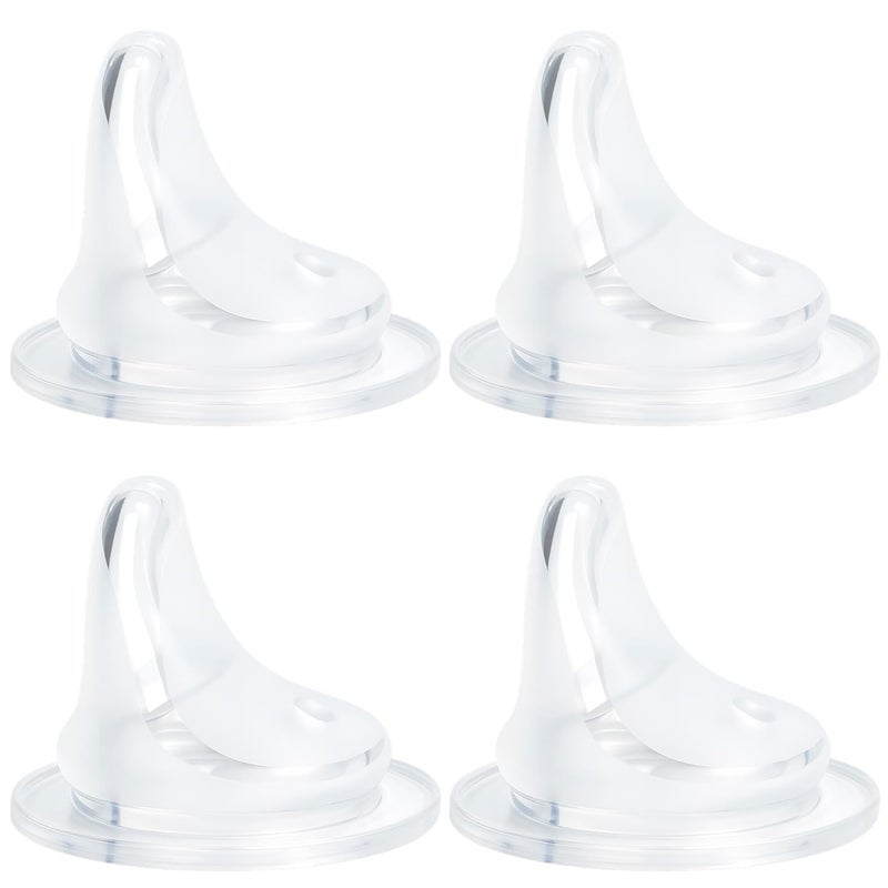 CHUBBIEE Sippy Straw Nipples Compatible with Lansinoh Baby Bottles Replacement Bottle Nipple Soft Food Grade 100 Silicone Spouts LeakProof BPA Free Variable Flow 9m 4 Count Sippy Spout - Image 1