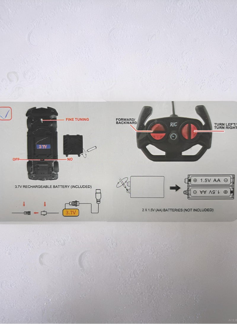 ريتش لايف سيارة سباق سريعة للتحكم عن بعد - مقياس 1:16، دفع رباعي، 2.4 جيجا هرتز، لعبة دريفت مع أضواء LED، لعبة سيارة كهدية للأطفال - Image 3