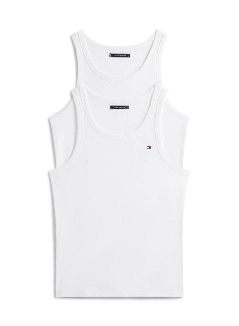 تومي هيلفيغر طقم 2 توب بدون أكمام مضلع - Image 1