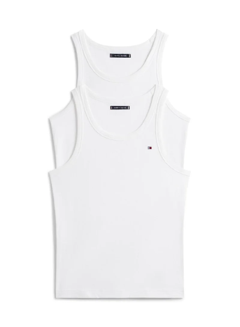 تومي هيلفيغر طقم 2 توب بدون أكمام مضلع