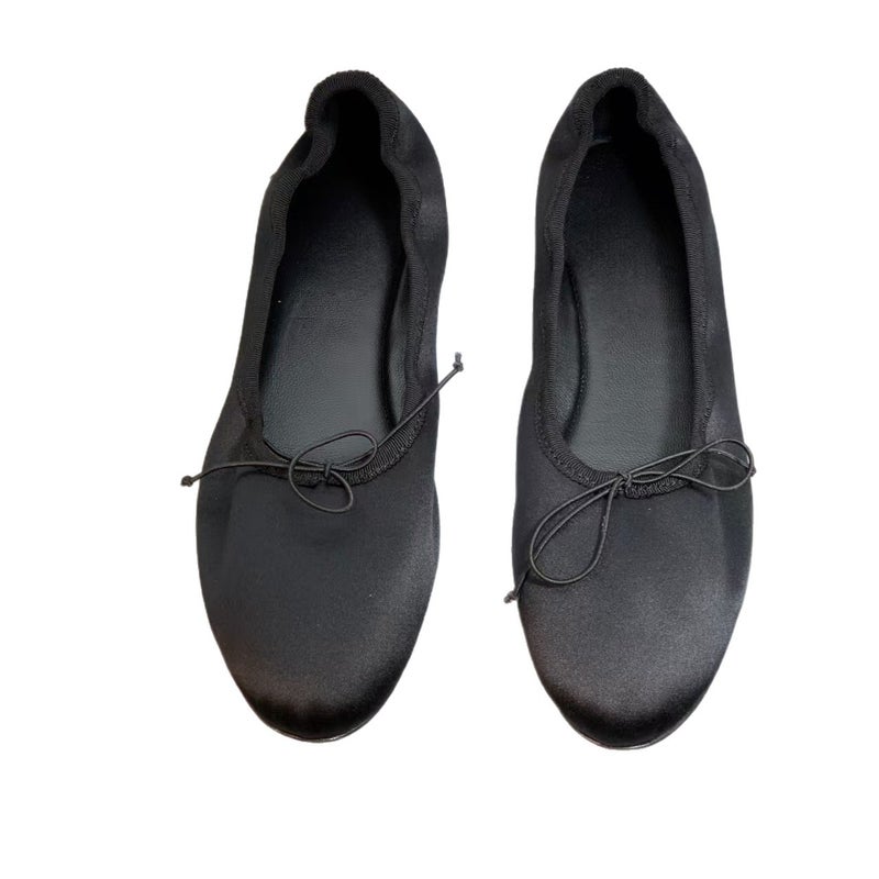 Soft Sheepskin Ballet Flat Bow Shoes for Women - Image 5