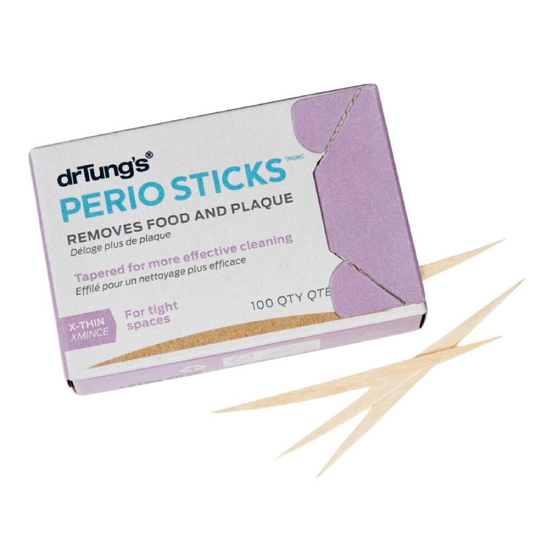 drTung's Dental Sticks for Teeth & Gum Cleaning - Toothpicks for Oral Care, Soft Floss Picks for Teeth, Interdental Plaque & Food Remover Tool, Perio Sticks - X-Thin, Bulk 100 Count (Pack of 6) - Image 4