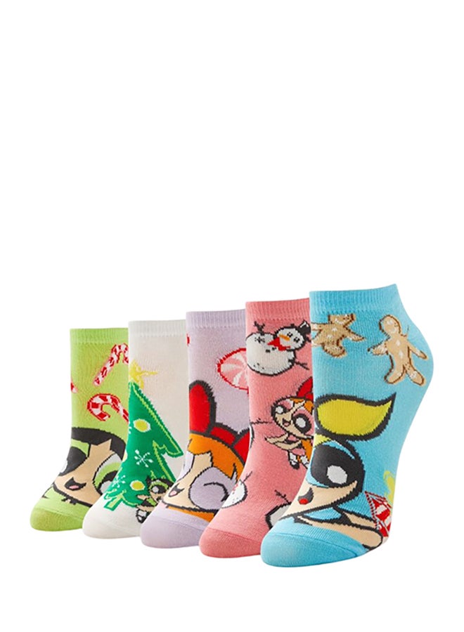 FOREVER 21 Christmas Powerpuff Girls Ankle Socks Set - 5 pack  - Image 1