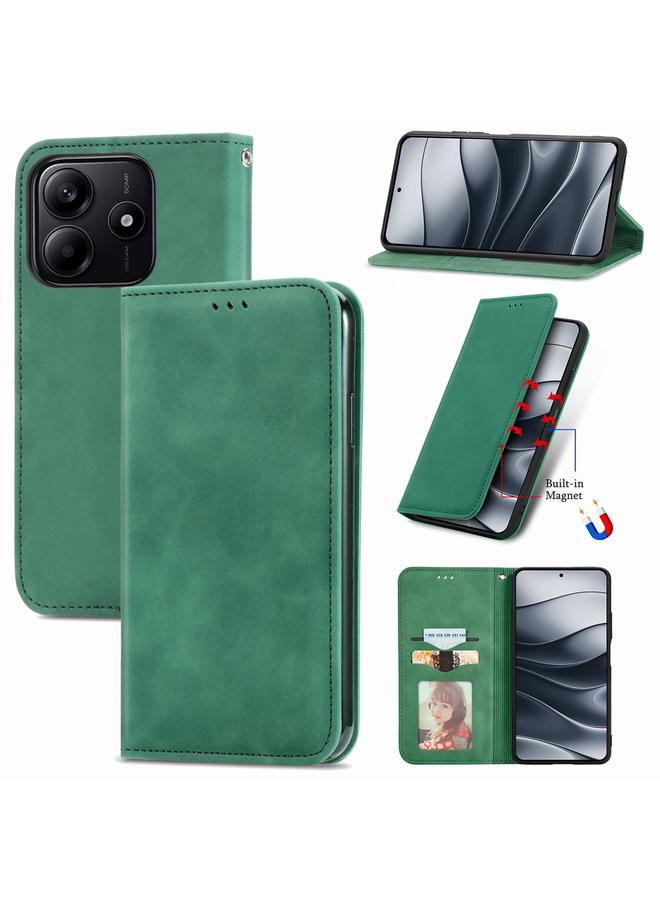 The Bros Case For Xiaomi Redmi Note 14 5G Retro Skin Feel Magnetic Flip Leather Phone Case