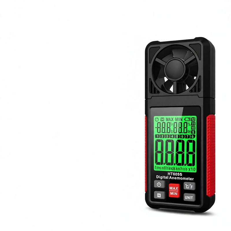 مقياس سرعة الريجال الرقمي HABOTEST HT605S مقياس سرعة الريح المحمول بمقياس بوفورت من 0 إلى 12 وشاشة LCD مصباح خلفية مقياس تدفق الهواء مقياس سرعة الهواء مقياس درجة الحرارة والرطوبة للبحارة والسباحة والطيران بالدرون - Image 2