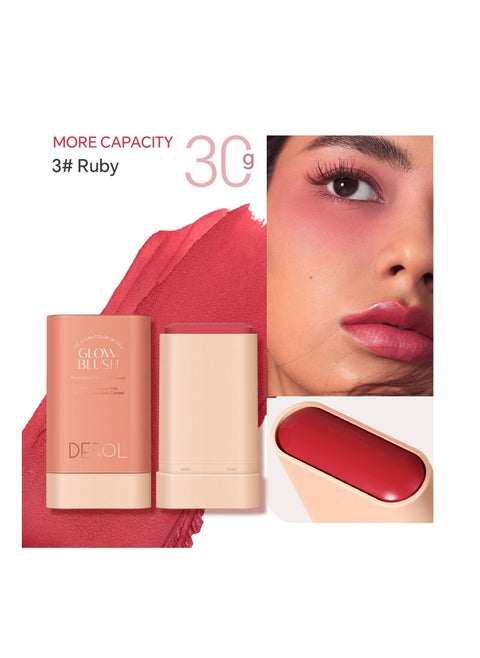 Cream Blush For Cheeks Face Blushes Stick Palette Bronzer Highlighter Shape Contour Moisturizing And Breathable Matte Finish Long-wearing Waterproof For Women Makeup