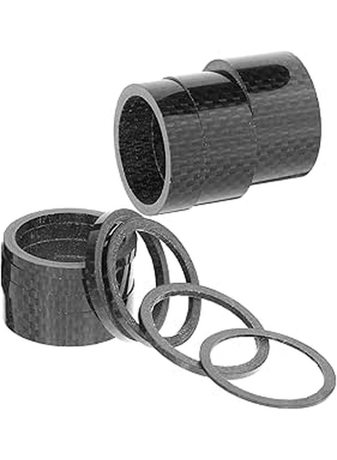 28 6mm Carbon Fiber Headset Spacers 11pcs Road Bike Stem Washer Gasket Set - Image 1