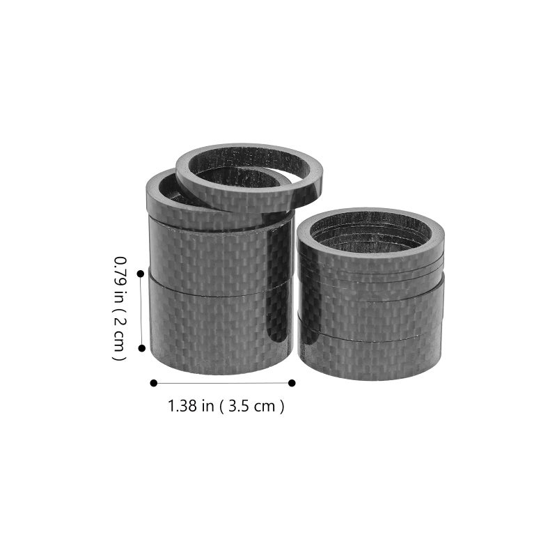 28 6mm Carbon Fiber Headset Spacers 11pcs Road Bike Stem Washer Gasket Set - Image 3