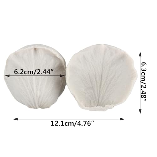 MINFEIDMS Rose Petals Silicone Fondant Mold Veining Petal Flower Mold For Cake Decorating Cupcake Topper Candy Chocolate Gum Paste Polymer Clay - Image 2
