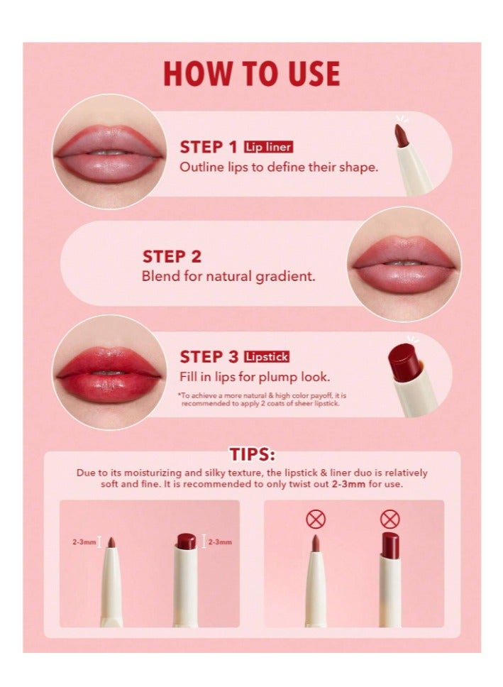 SHEGLAM 101 Sheer Tinted Lipstick & Liner Duo Blueberry Jam - Image 5