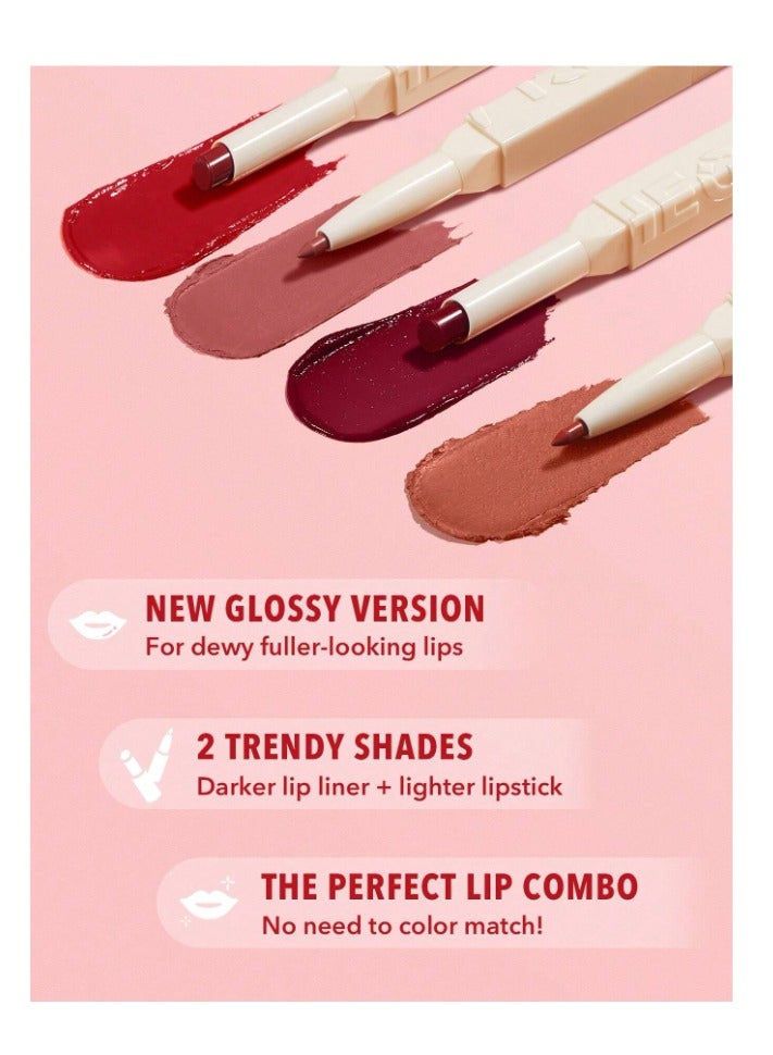 SHEGLAM 101 Sheer Tinted Lipstick & Liner Duo Blueberry Jam - Image 3