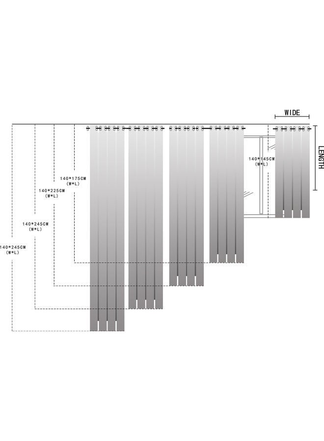 NIBEMINENT 2-Piece Solid Curtain Set White 145x140cm - Image 4