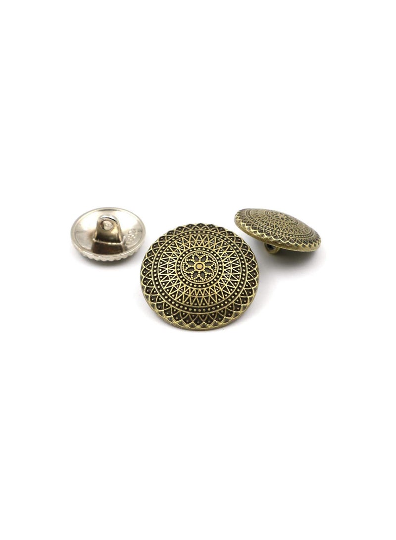 GGOOT 10pcs Metal Coat Button Windbreaker Woolen Coat Vintage Pattern high Button Practical and Popular  - Image 2