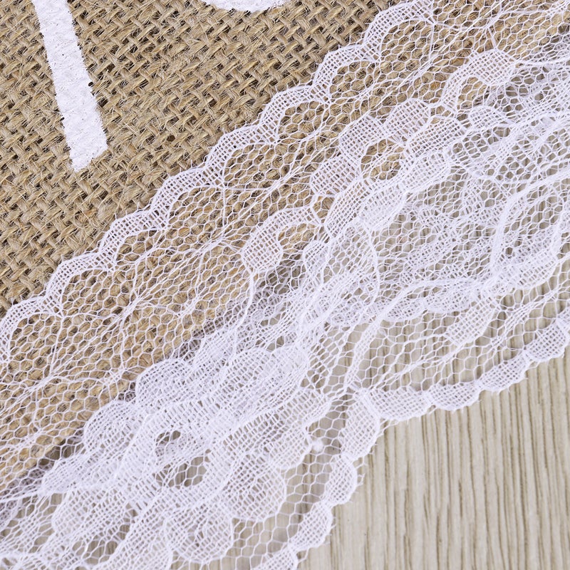 2pcs Mr Mrs Chair Banners Set Rustic Burlap Chair Signs With Lace Fringe Photo Booth Props Vintage Wedding Party Decoration (Khaki) - Image 3