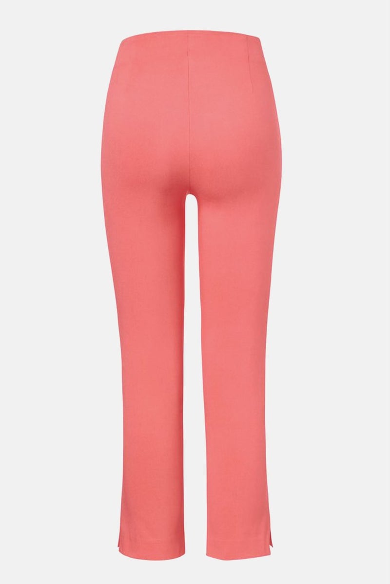 Tchibo Women Regular Fit 7/8 Stretch Plain Pants, Coral - Image 3