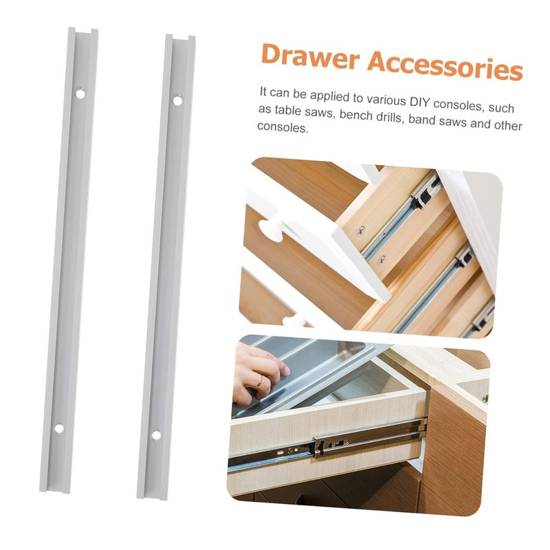 Hemobllo 2pcs Aluminum T Track Linear Rail for Woodworking Extrusion Guide Rail with Smooth Surface Heavy Duty Construction for Accessories and Easy Installation - Image 2