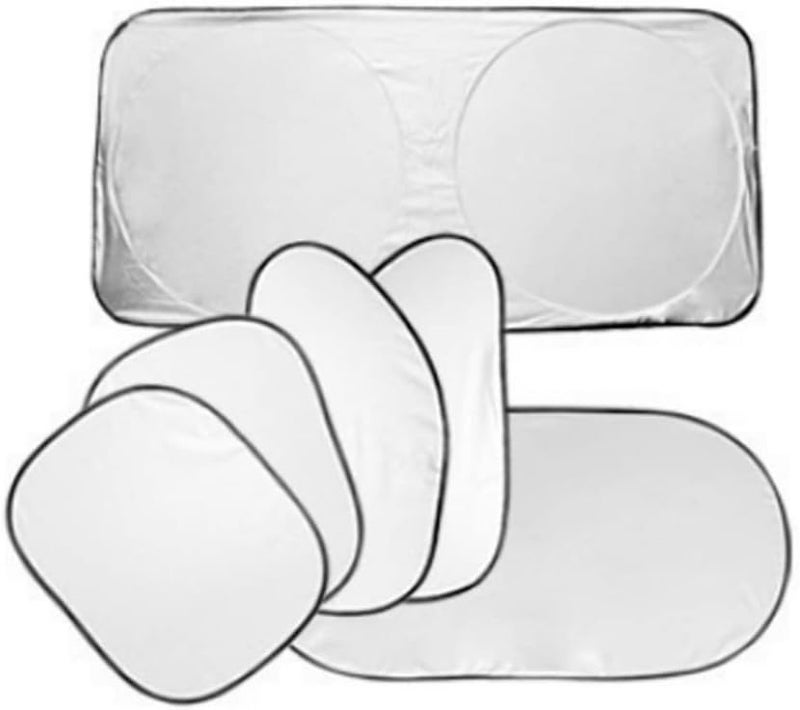 sulfar 6 In 1 Car Windscreen Sun Shade/Curtains Heat Reflective Windshield Visor, Front and Rear - Image 5