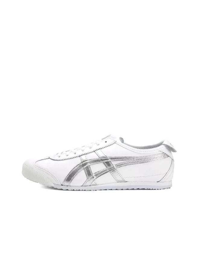 TIGER Onitsuka Tiger Mexico 66 White Silver Leather Sneakers Size42