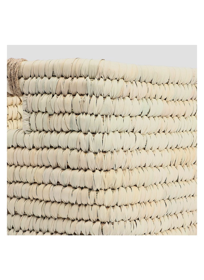 Bazaar Misr Wicker storage basket jute handles  - Image 4