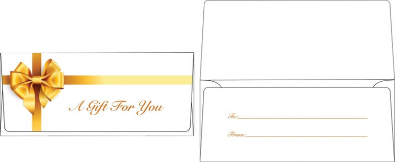 LUXPaper Currency Envelopes 2 78 x 6 12 A Gift To You Gold Bow White 70lb Text 250 Qty
