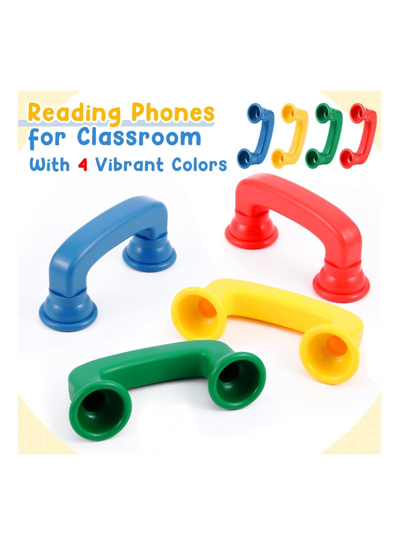 Whisper Phones for Reading, Classroom Manipulative Phones, Auditory Feedback Phone Speech Therapy Toy Tool, Accelerate Reading Fluency, Comprehension and Pronunciation for Kids and Adults (4 Pcs) - Image 4