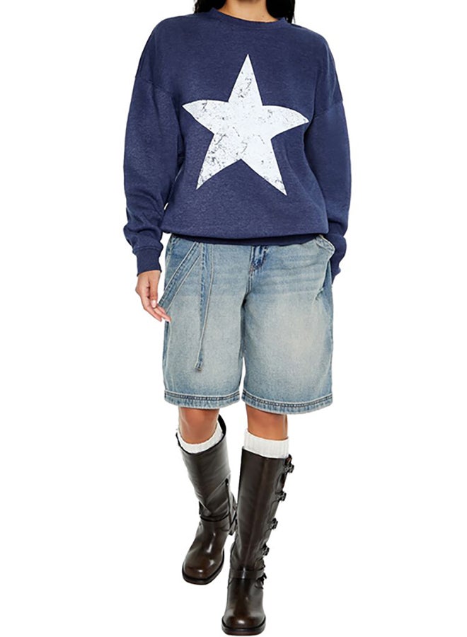 FOREVER 21 Star Fleece Pullover  - Image 5