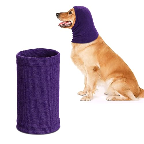 Rbenxia Dog Ear Muffs - Noise Protection & Warmth, Winter Ear Scarf (Purple, Large) - Image 1