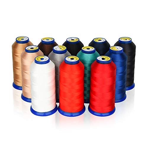 pestor Heavy Duty Thread 1800 Yards Size T70#69 210D/3 All Purpose High Strength Polyester Sewing Thread for Weaves, Upholstery, Jeans and Weaving Hair, Drapery, Beading, Purses, Leather (Red) - Image 4