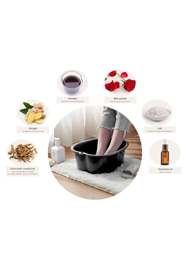 AXLOFO ® Foot Soaking Bath Basin, Large Plastic Foot Soaking Tub, Foot Massage Foot Bath Bucket, Great for Getting the Dead/Old Skin Off Your Feet (blackbasin) - Image 3