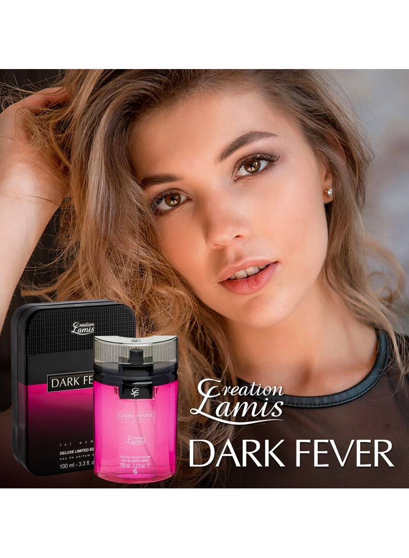 Creation Lamis Dark Fever Eau de Toilette For Men 100ml and Creation Lamis Deluxe Dark Fever Eau de Parfum For Women 100ml (Combo Pack) - Image 4