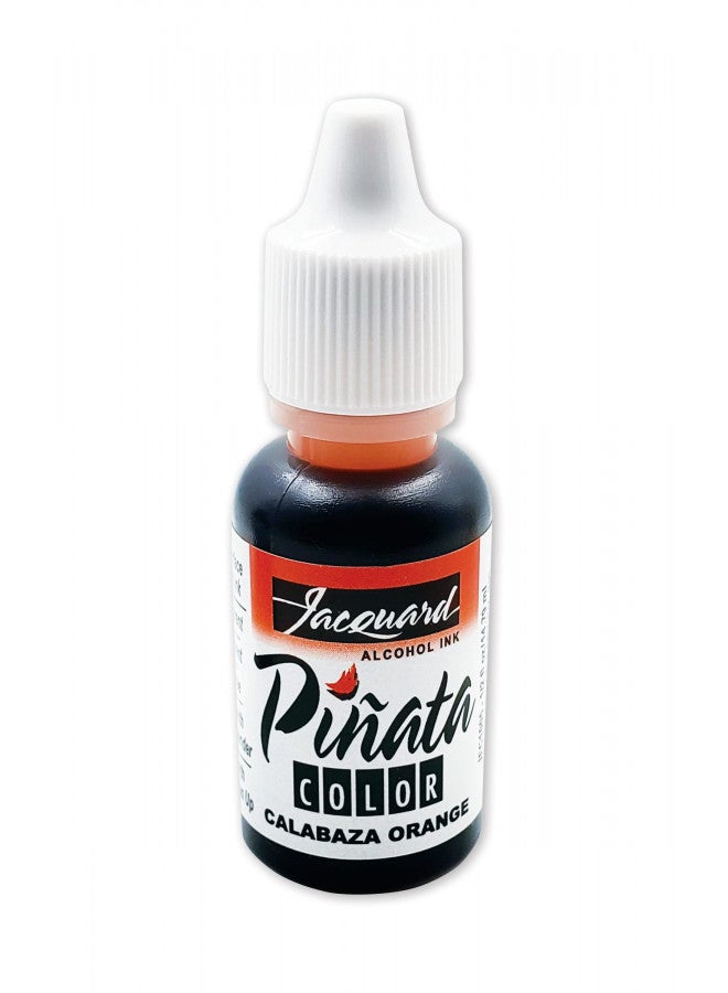 Jacquard Pinata Alcohol Ink - Calabaza Orange - Professional and Versatile Ink That Produces Color Saturated and Acid-Free Results - 1/2 Fluid Ounce - Made in The USA