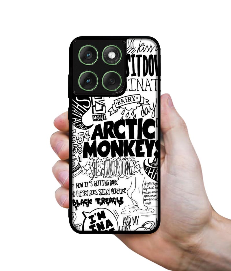 Casotec Arctic Monkeys Pattern Design Premium 2D Printed Metal Back Case Cover for Motorola Moto Edge 60 5G / Edge 60 Fusion 5G - Image 3