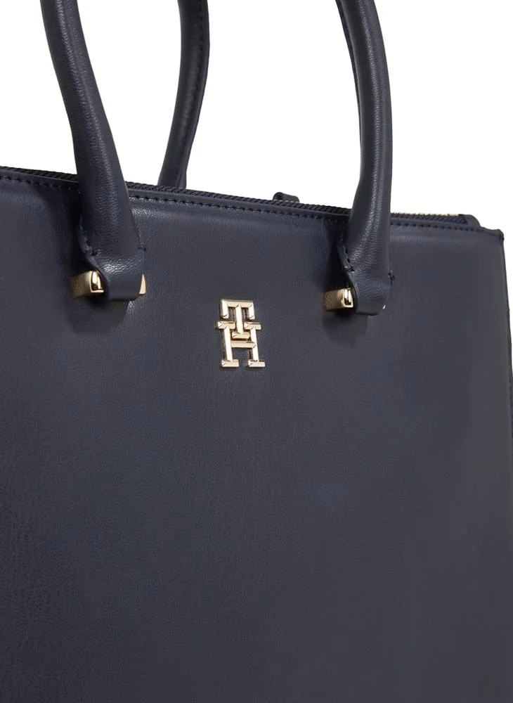 تومي هيلفيغر Logo Detail Zip Over Tote
