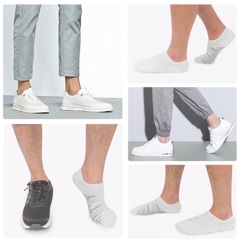 wernies No Show Socks Men 10 Pairs Ankle Low Cut Cotton Men Socks with Non Slip Grips 11-13 - Image 2