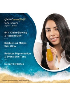 Aqualogica Glow+ Concentrate Face Serum for Glowing Skin & Skin Brightening with Vitamin C Papaya & Hyaluronic Acid Non Sticky 30 ML  - Image 2