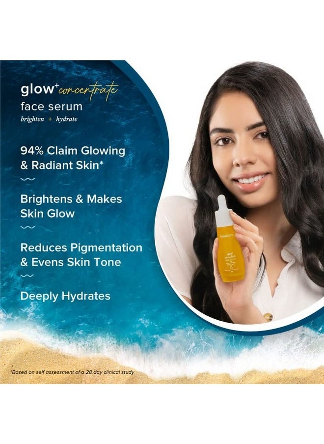 Aqualogica - Glow+ Concentrate Face Serum for Glowing Skin & Skin Brightening with Vitamin C Papaya & Hyaluronic Acid Non Sticky 30 ML - Image 1