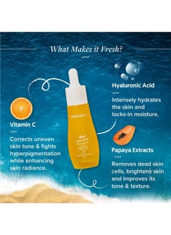 Aqualogica Glow+ Concentrate Face Serum for Glowing Skin & Skin Brightening with Vitamin C Papaya & Hyaluronic Acid Non Sticky 30 ML  - Image 4