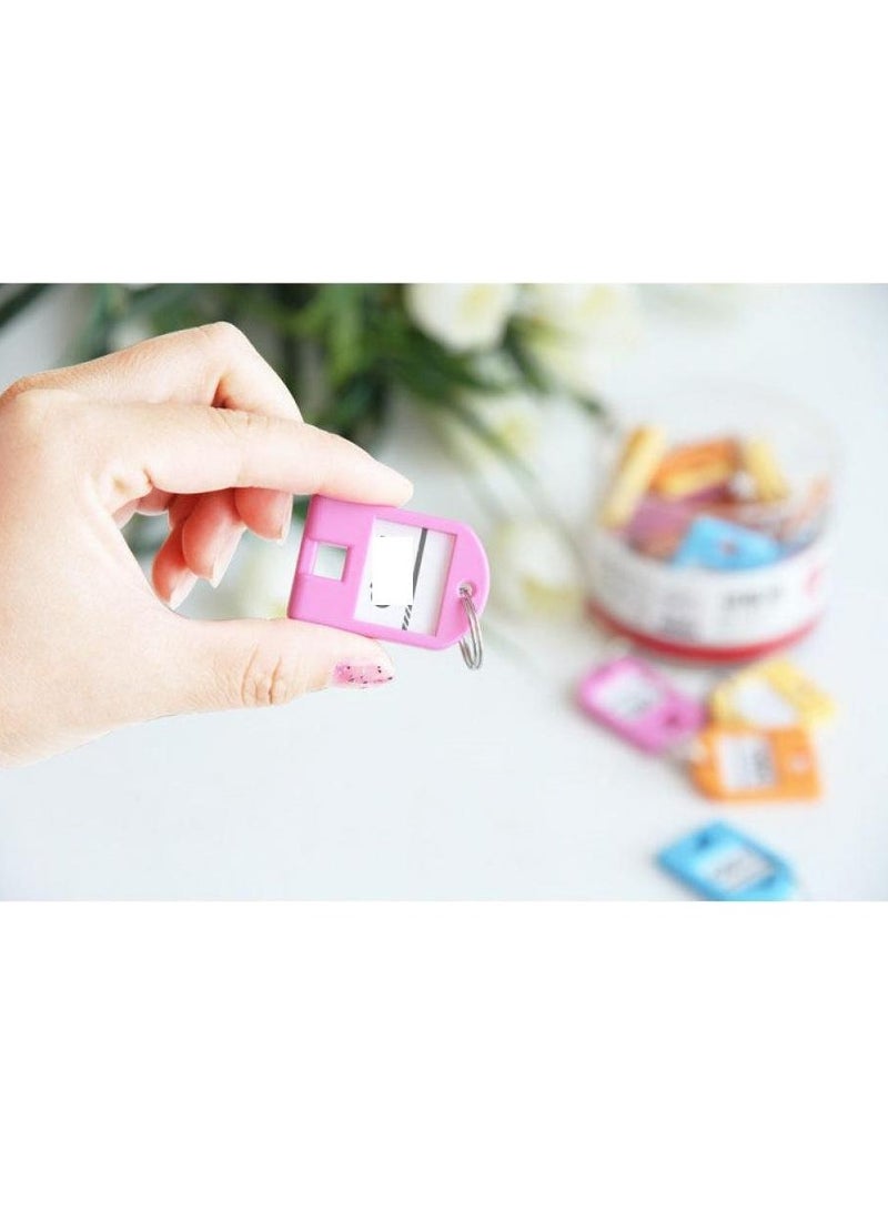 ديلي مجموعة مكونة من 2 دبوس ضغط ولوحة مفاتيح - 24 سلسلة مفاتيح بلاستيكية مع حلقات مفاتيح فولاذية و80 دبوس ضغط ملون، ومجموعة منظم لوحة إعلانات ولوحة فلين - Image 5