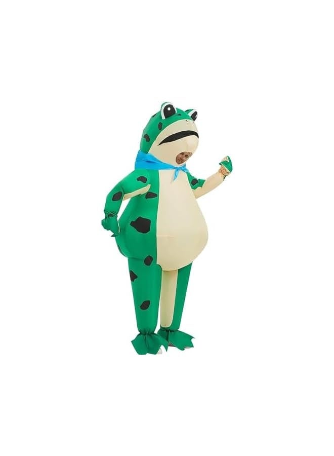 بدلة ضفدع قابلة للنفخ، زيا تنكرية قابلة للنفخ لعيد الهالوين، أطقم أزياء حيوانات للبالغين، بدلات قفزات مضحكة للحفلات - Image 2