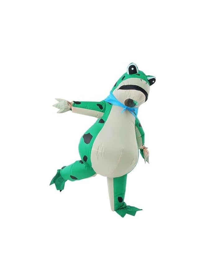 بدلة ضفدع قابلة للنفخ، زيا تنكرية قابلة للنفخ لعيد الهالوين، أطقم أزياء حيوانات للبالغين، بدلات قفزات مضحكة للحفلات - Image 3