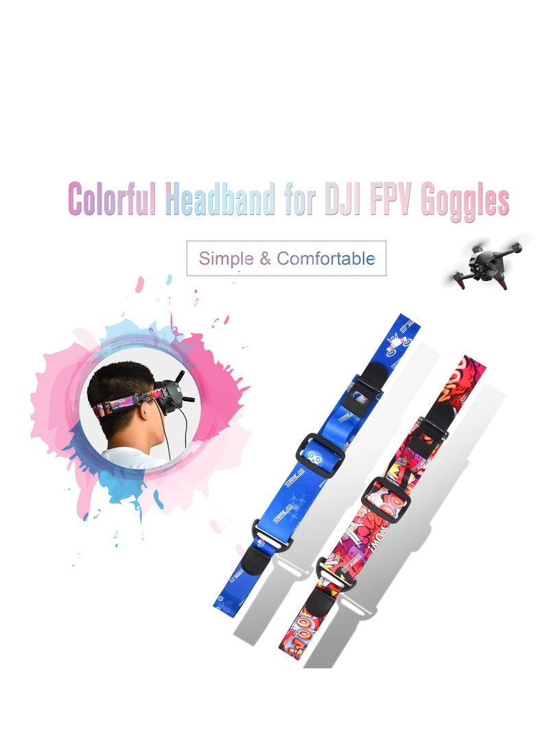 Excefore Adjustable Head Strap for DJI FPV Goggles, Soft Detachable Accessories for DJI FPV Combo Goggles V2, Headband with Battery Compartment and Cable Hole (Red) - Image 2