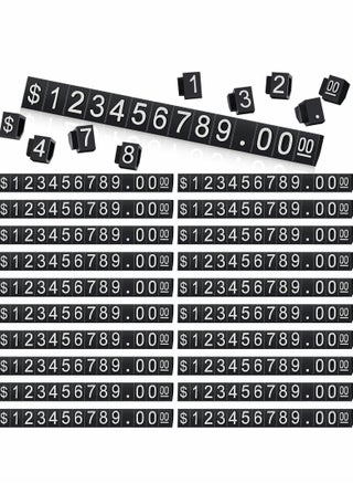 Price Tags 50 Sets Price Display Cube Number Letter Adjustable Display Label Dollar Pricing Repeatable Stand Block Kit for Retail Shop Jewelry Price Display - pzsku/ZA100BB44EA647779387BZ/45/_/1698666861/e6dc2da8-5c52-4df4-b512-912425c34260