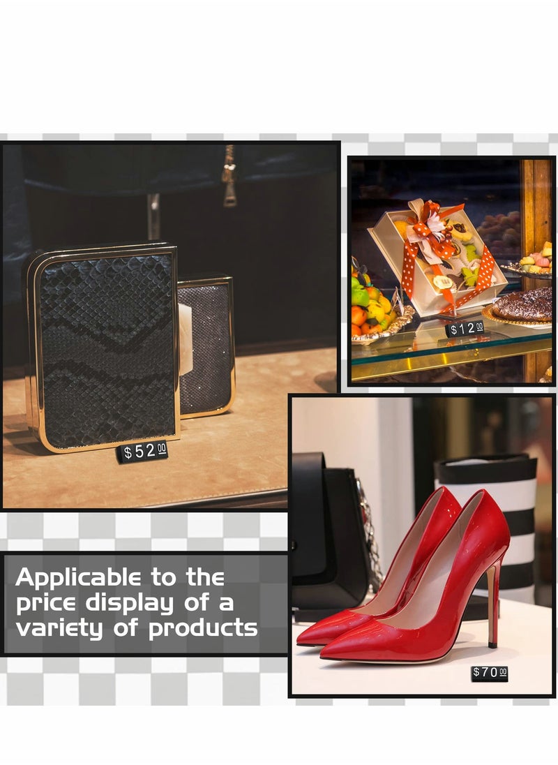 Price Tags 50 Sets Price Display Cube Number Letter Adjustable Display Label Dollar Pricing Repeatable Stand Block Kit for Retail Shop Jewelry Price Display