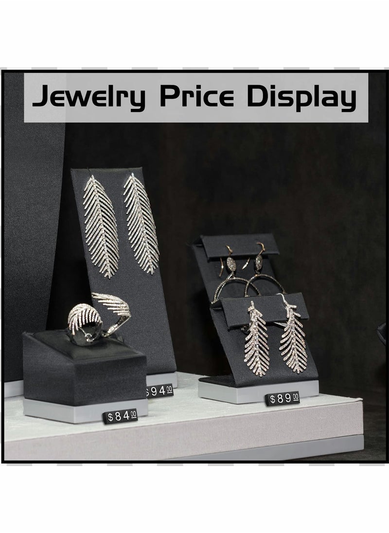 Price Tags 50 Sets Price Display Cube Number Letter Adjustable Display Label Dollar Pricing Repeatable Stand Block Kit for Retail Shop Jewelry Price Display