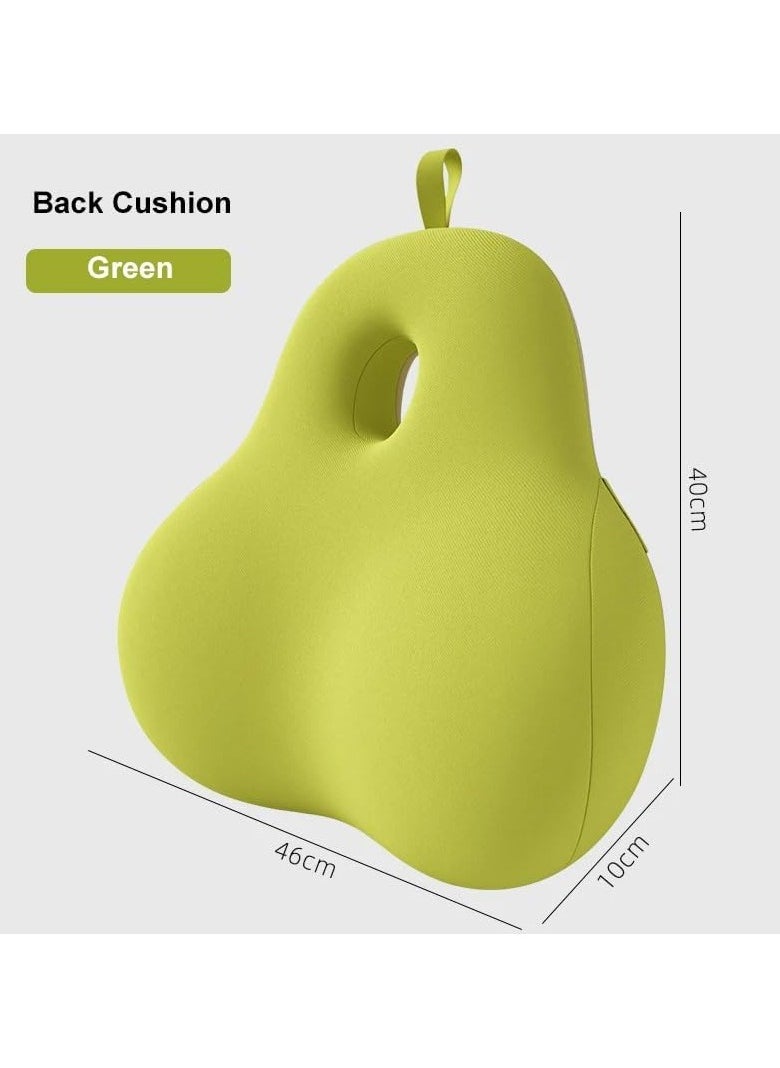 XVersion Seat Cushion and Lumbar Support Pillow for Office Chair, Memory Foam Car Seat Cushions Back Support Pillows, Help Relieve Pain of Back, Lumbar, Tailbone and Sciatic Nerve (Green Set, 2 Pack)  - Image 3