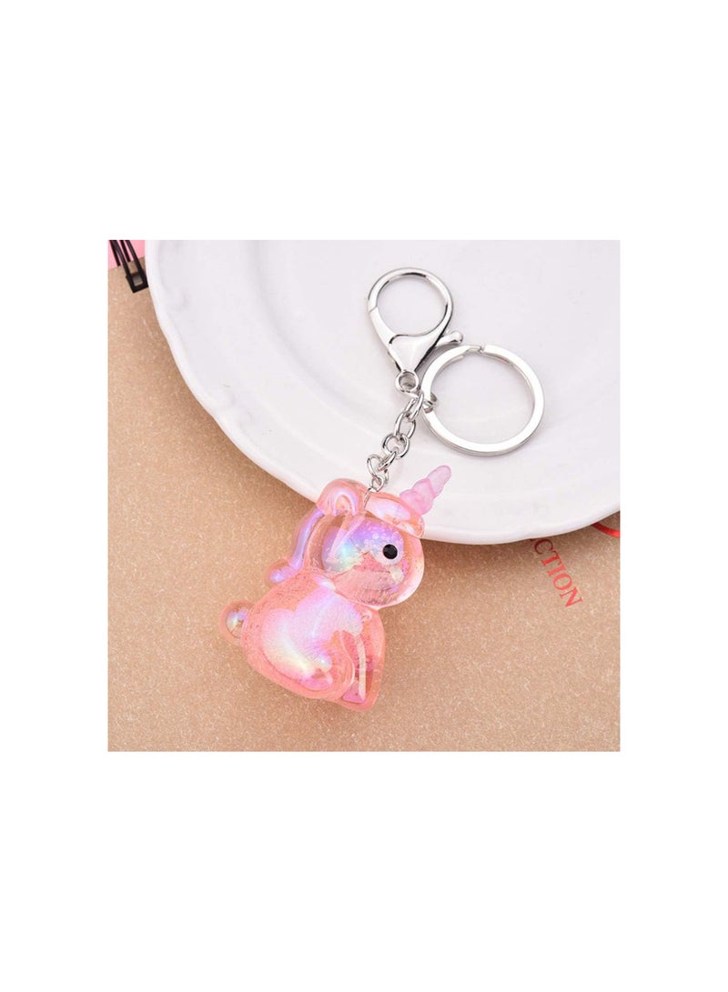 GGOOT 1pc Unicorn Keychain, Plastic Unicorn Keychains Cute Beautiful Unicorn Key Ring for Birthday Party Favor Supplies or Car Keys, House Keys, Door Keys Decoration (Random Color) - Image 3