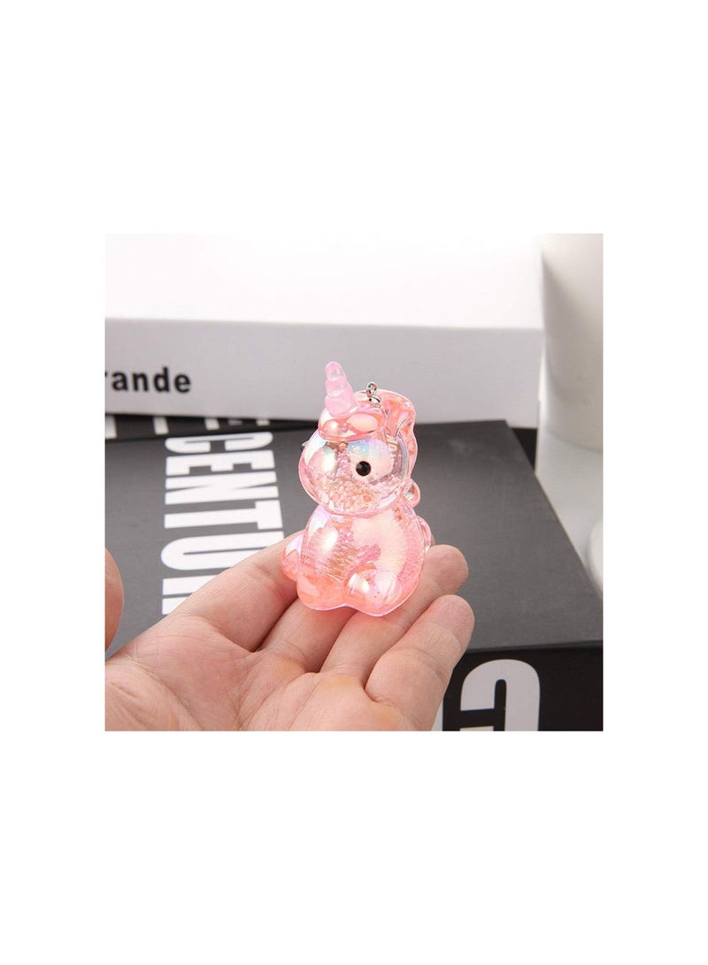 GGOOT 1pc Unicorn Keychain, Plastic Unicorn Keychains Cute Beautiful Unicorn Key Ring for Birthday Party Favor Supplies or Car Keys, House Keys, Door Keys Decoration (Random Color) - Image 4