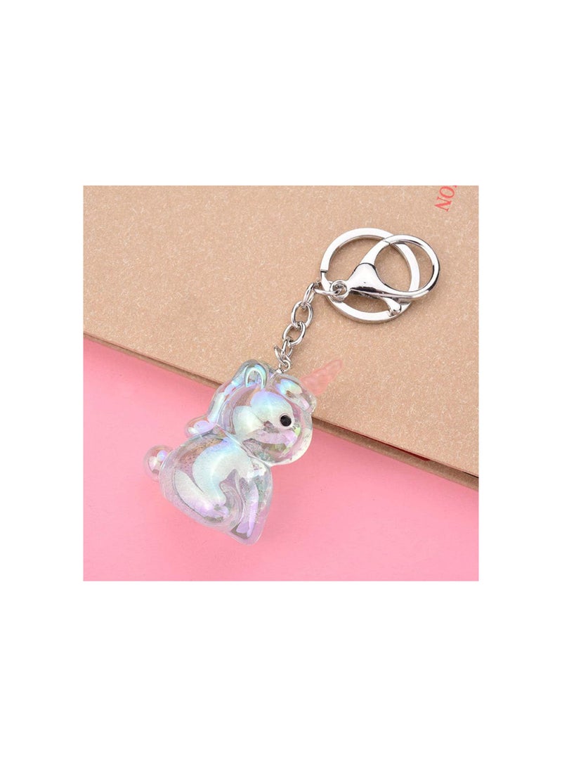 GGOOT 1pc Unicorn Keychain, Plastic Unicorn Keychains Cute Beautiful Unicorn Key Ring for Birthday Party Favor Supplies or Car Keys, House Keys, Door Keys Decoration (Random Color) - Image 2
