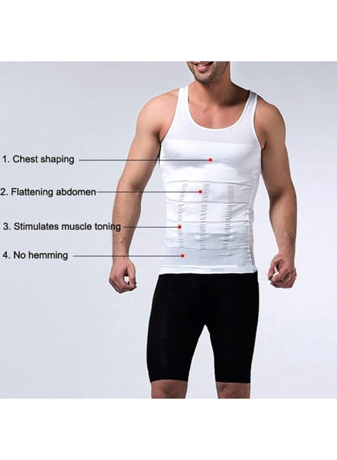 Men Body Shaper Vest Slimming Tummy Control Undershirt Compression Support Breathable Design for Daily Wear - Image 4